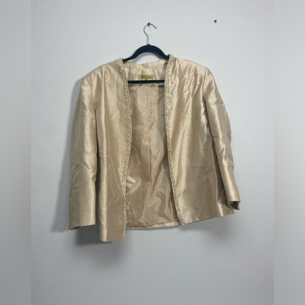 Kasper, gold, beaded jacket